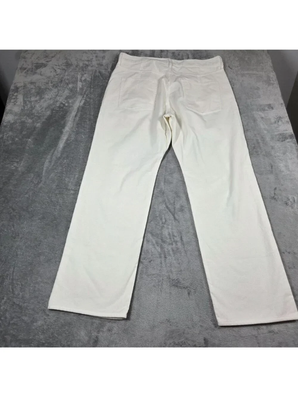 J Crew Loose Straight Corduroy Pants Womens 33 Cream High Rise Preppy NEW